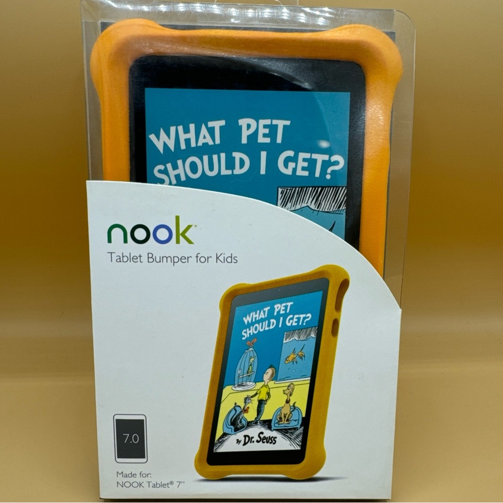 Nook MicroFoam Bumper Kids Case for 7" Nook 7 Tablet NEW in BOX - ORANGE